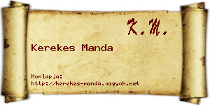 Kerekes Manda névjegykártya